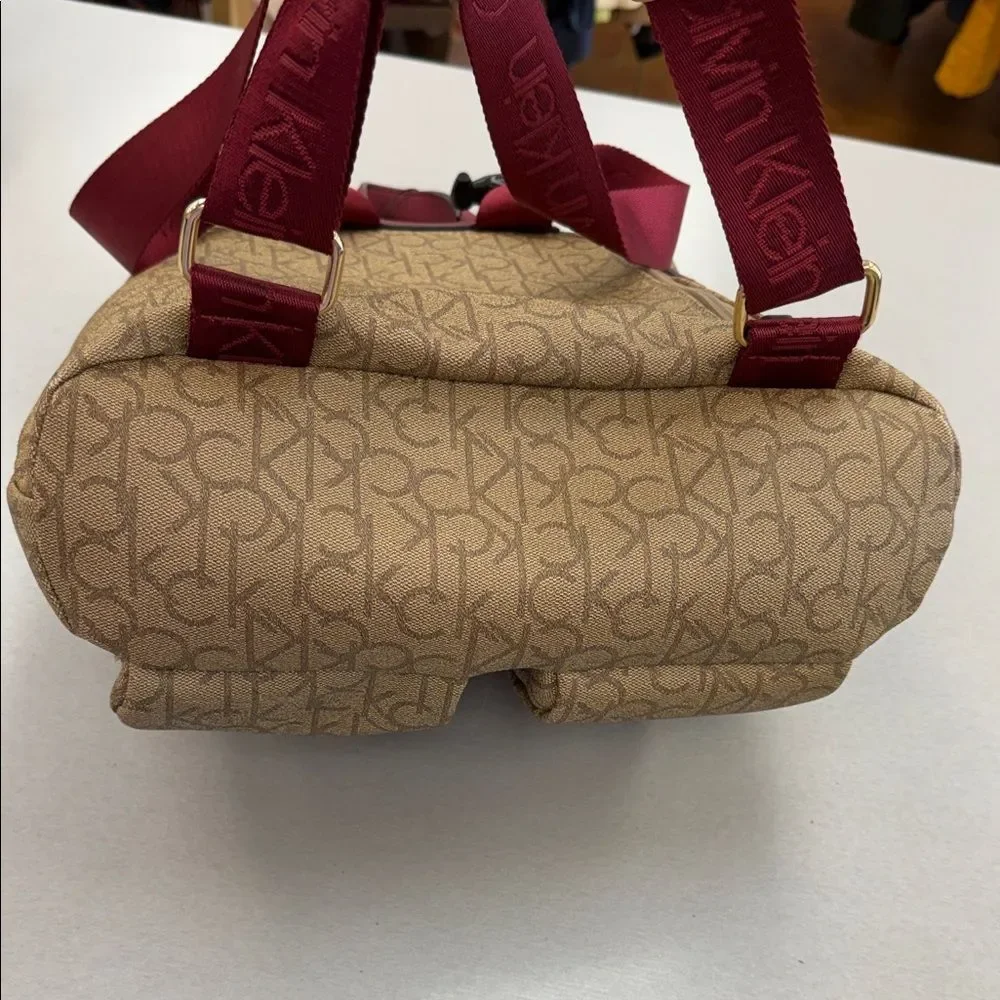 Calvin Klein Tan and Red Women's Backpack